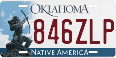 OK license plate 846ZLP