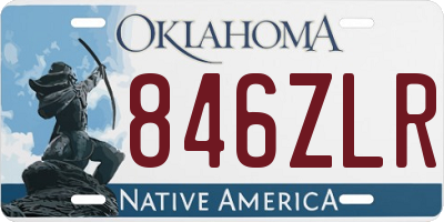 OK license plate 846ZLR