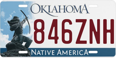 OK license plate 846ZNH