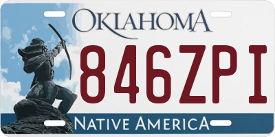 OK license plate 846ZPI