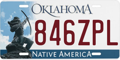 OK license plate 846ZPL
