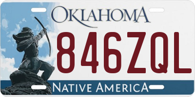OK license plate 846ZQL