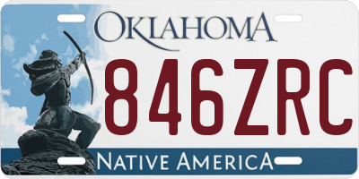 OK license plate 846ZRC