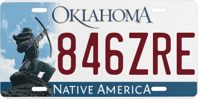 OK license plate 846ZRE