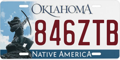 OK license plate 846ZTB