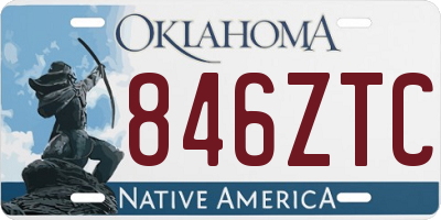OK license plate 846ZTC