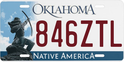 OK license plate 846ZTL
