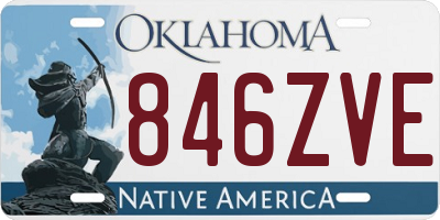 OK license plate 846ZVE