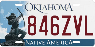 OK license plate 846ZVL