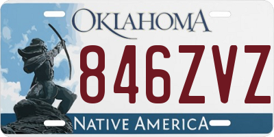 OK license plate 846ZVZ