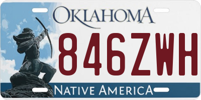OK license plate 846ZWH