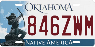 OK license plate 846ZWM