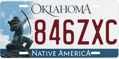 OK license plate 846ZXC