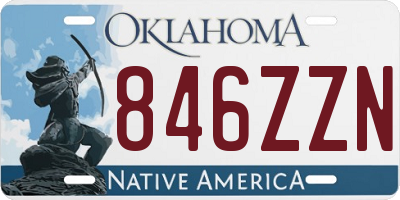 OK license plate 846ZZN
