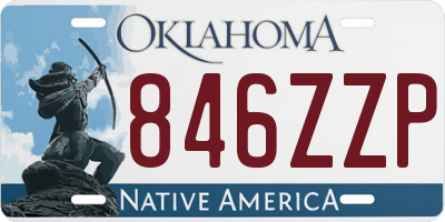 OK license plate 846ZZP
