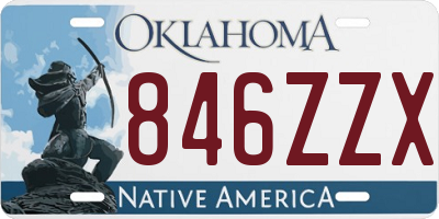 OK license plate 846ZZX