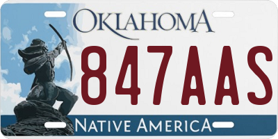 OK license plate 847AAS