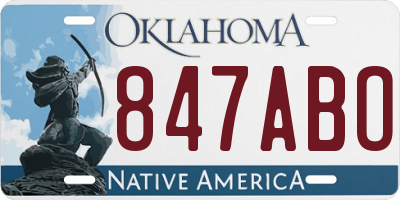 OK license plate 847ABO