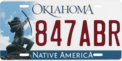 OK license plate 847ABR