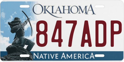 OK license plate 847ADP
