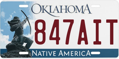 OK license plate 847AIT