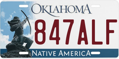 OK license plate 847ALF