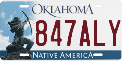 OK license plate 847ALY