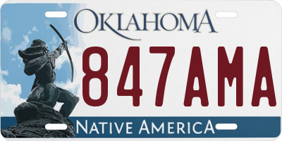 OK license plate 847AMA