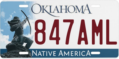 OK license plate 847AML
