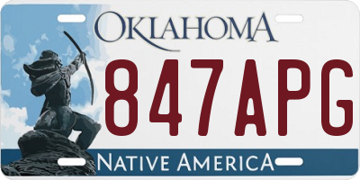 OK license plate 847APG