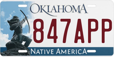 OK license plate 847APP