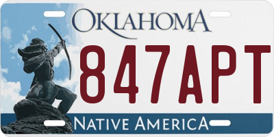 OK license plate 847APT