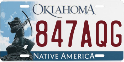 OK license plate 847AQG