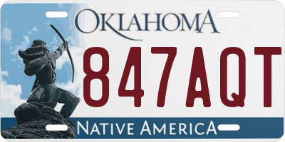 OK license plate 847AQT