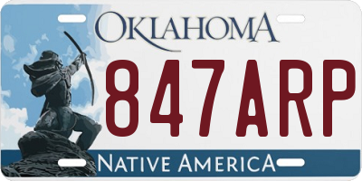 OK license plate 847ARP