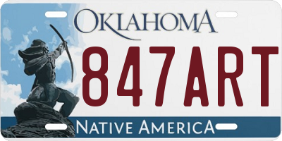 OK license plate 847ART
