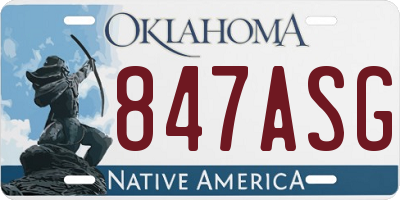 OK license plate 847ASG