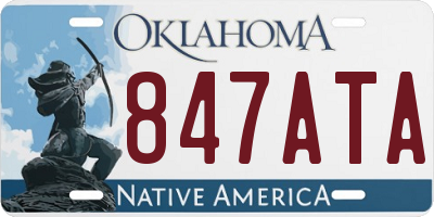 OK license plate 847ATA
