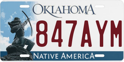 OK license plate 847AYM