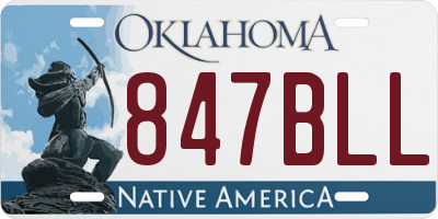 OK license plate 847BLL