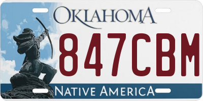 OK license plate 847CBM
