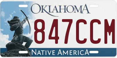 OK license plate 847CCM