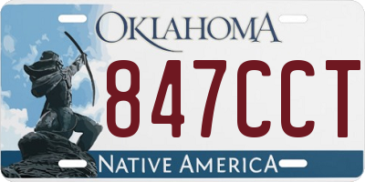 OK license plate 847CCT