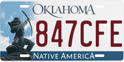 OK license plate 847CFE