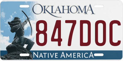 OK license plate 847DOC
