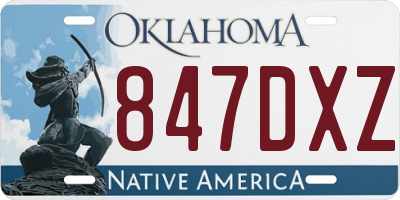 OK license plate 847DXZ