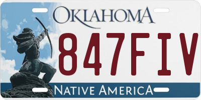 OK license plate 847FIV