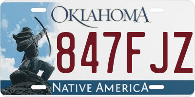 OK license plate 847FJZ