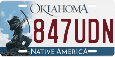 OK license plate 847UDN