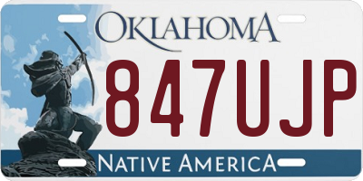 OK license plate 847UJP